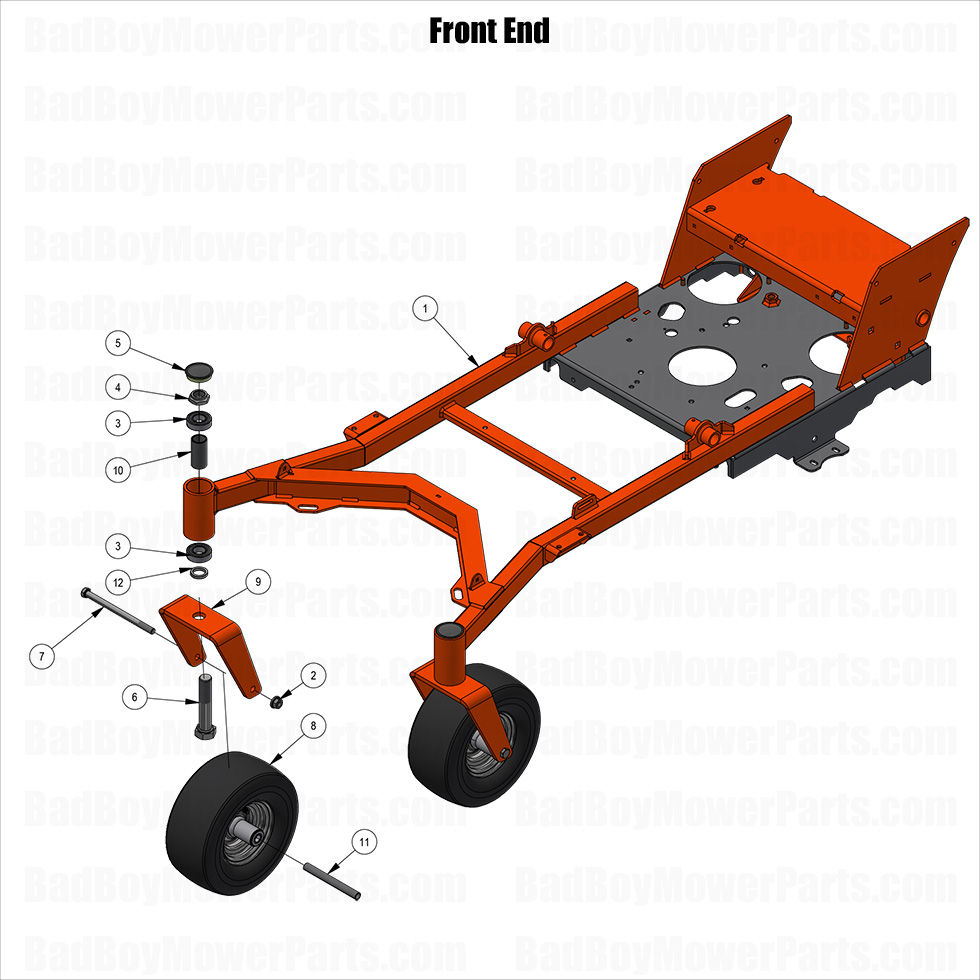 3809 - Bad Boy Mower Parts Lookup > 2025 > Raider > Front End